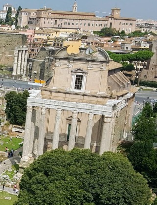 Temple of Antoninus Pius and his wife Faustina, built in AD 141